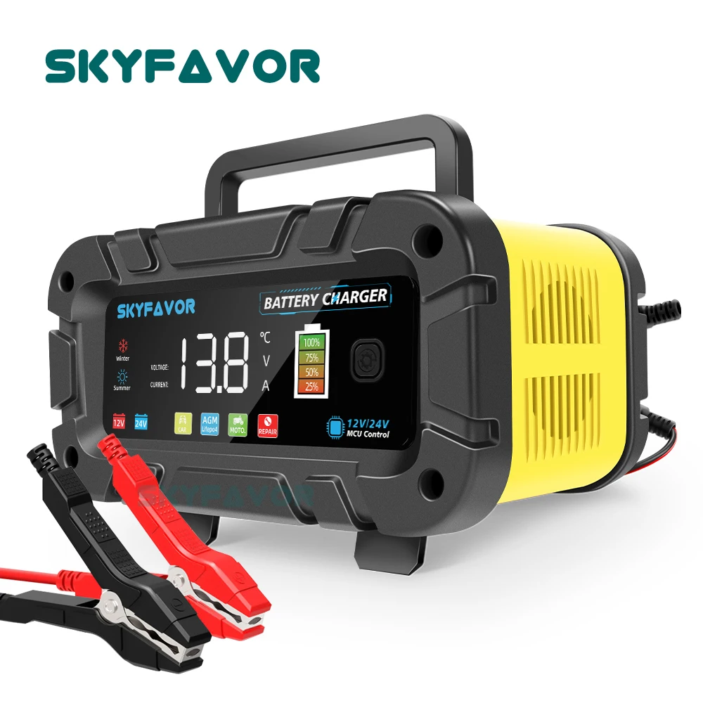 Smart Car Battery Charger 12V 24V 20A - Chargeur de batterie intelligent automatique 12V