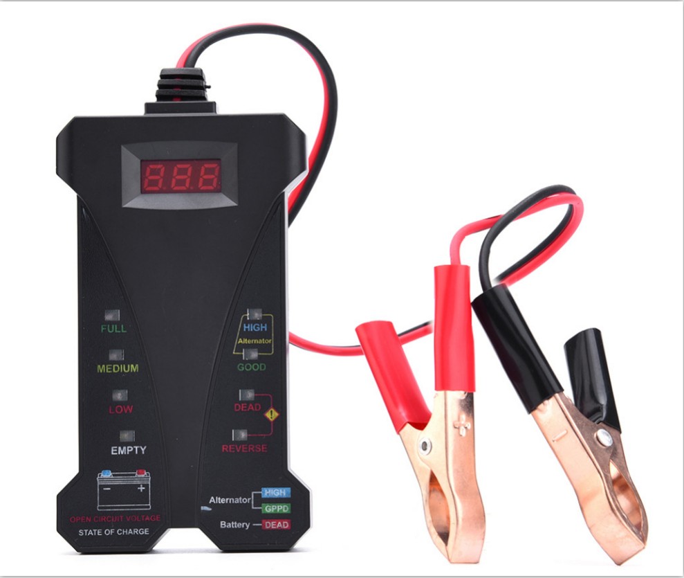 Alternator Tester Digital Diagnostic Tool - Testeur de batterie numérique intelligent 12V,