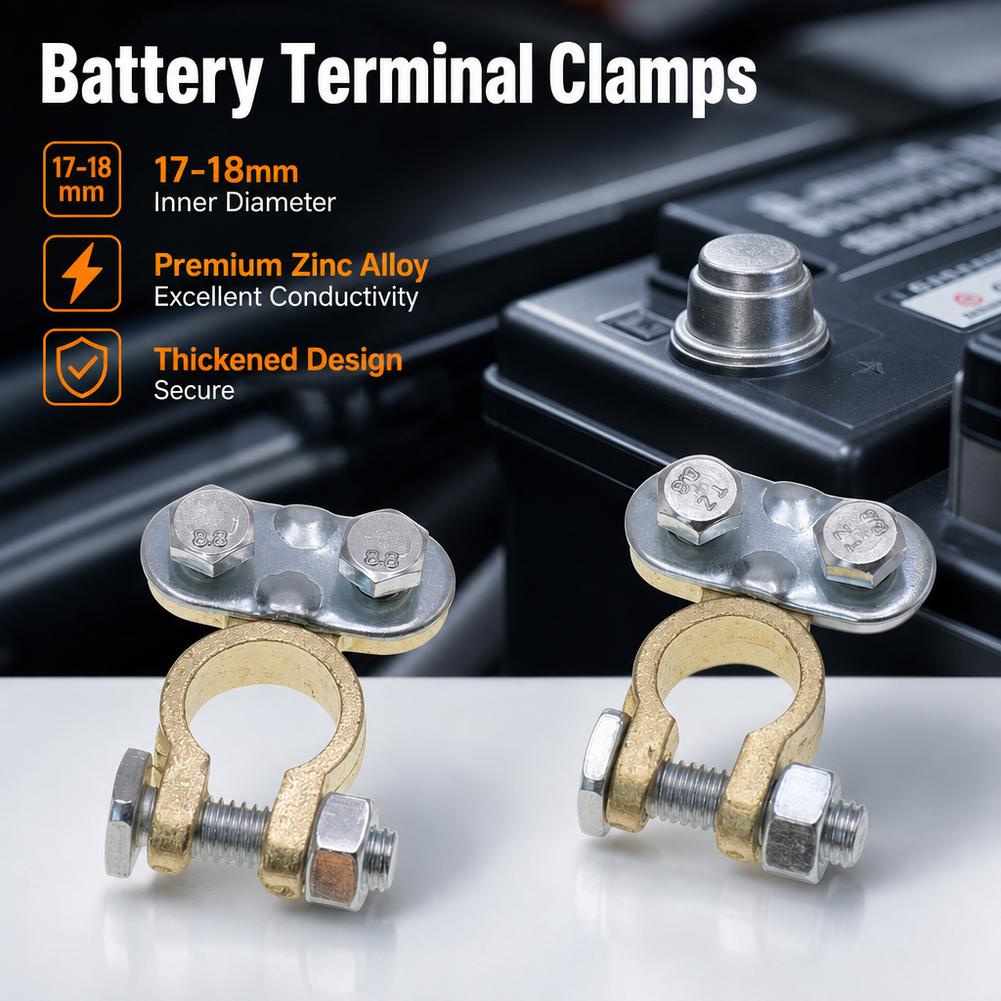 1 paire de bornes de batterie, - Battery Terminal Clamps Quick Release Brass avis et prix