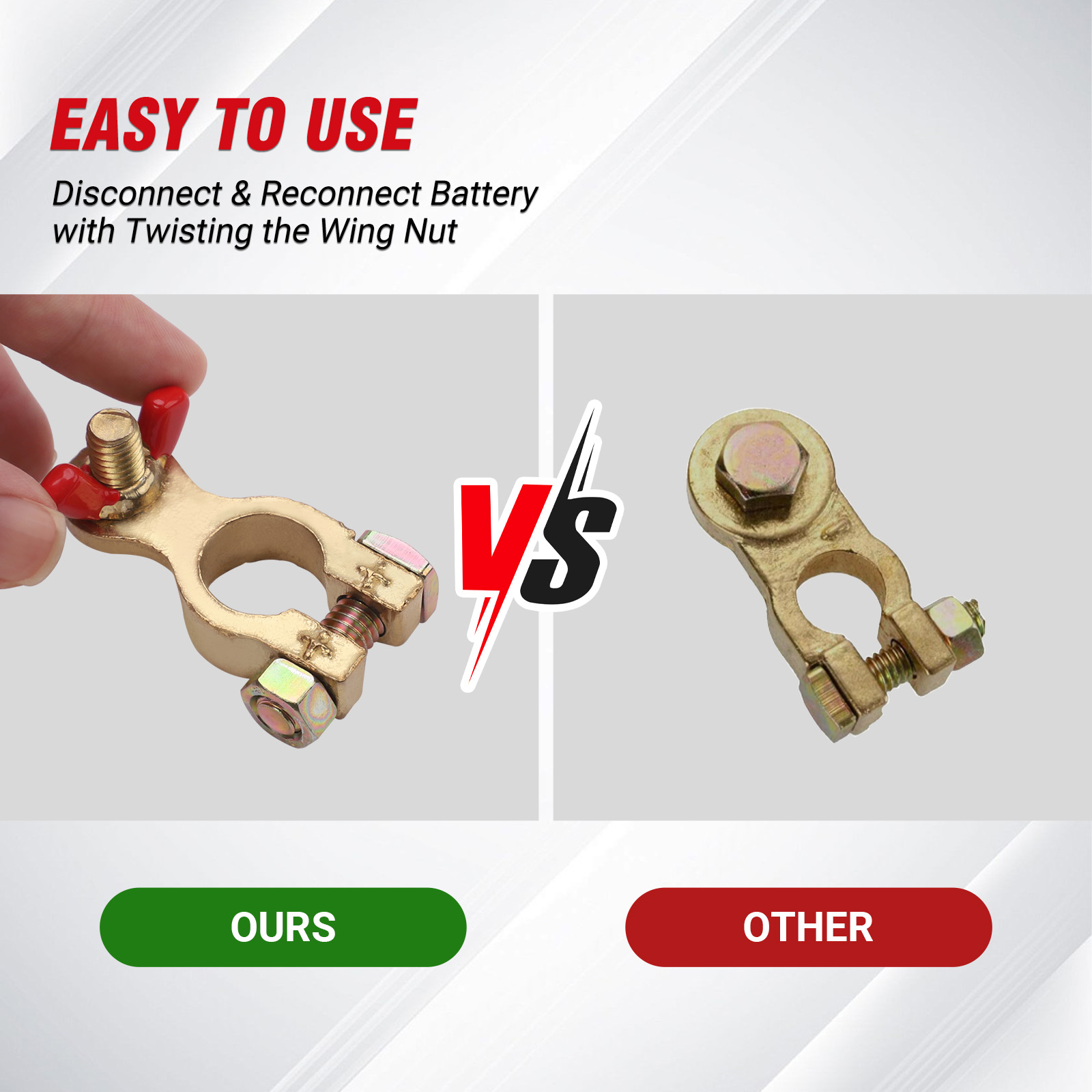 1 paire de pinces de Terminal  - Battery Terminal Clamps Quick Release Brass avis et prix