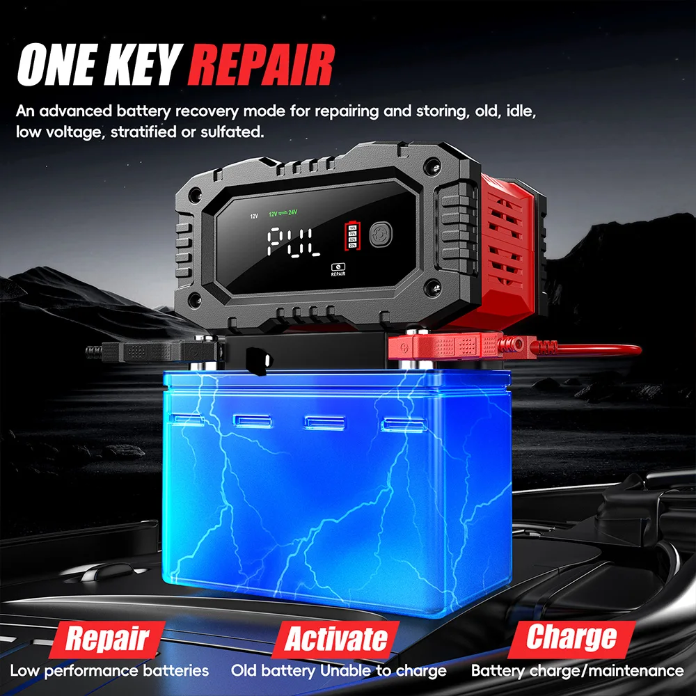 Nouveau chargeur de batterie i - Smart Car Battery Charger 12V 24V 20A avis et prix