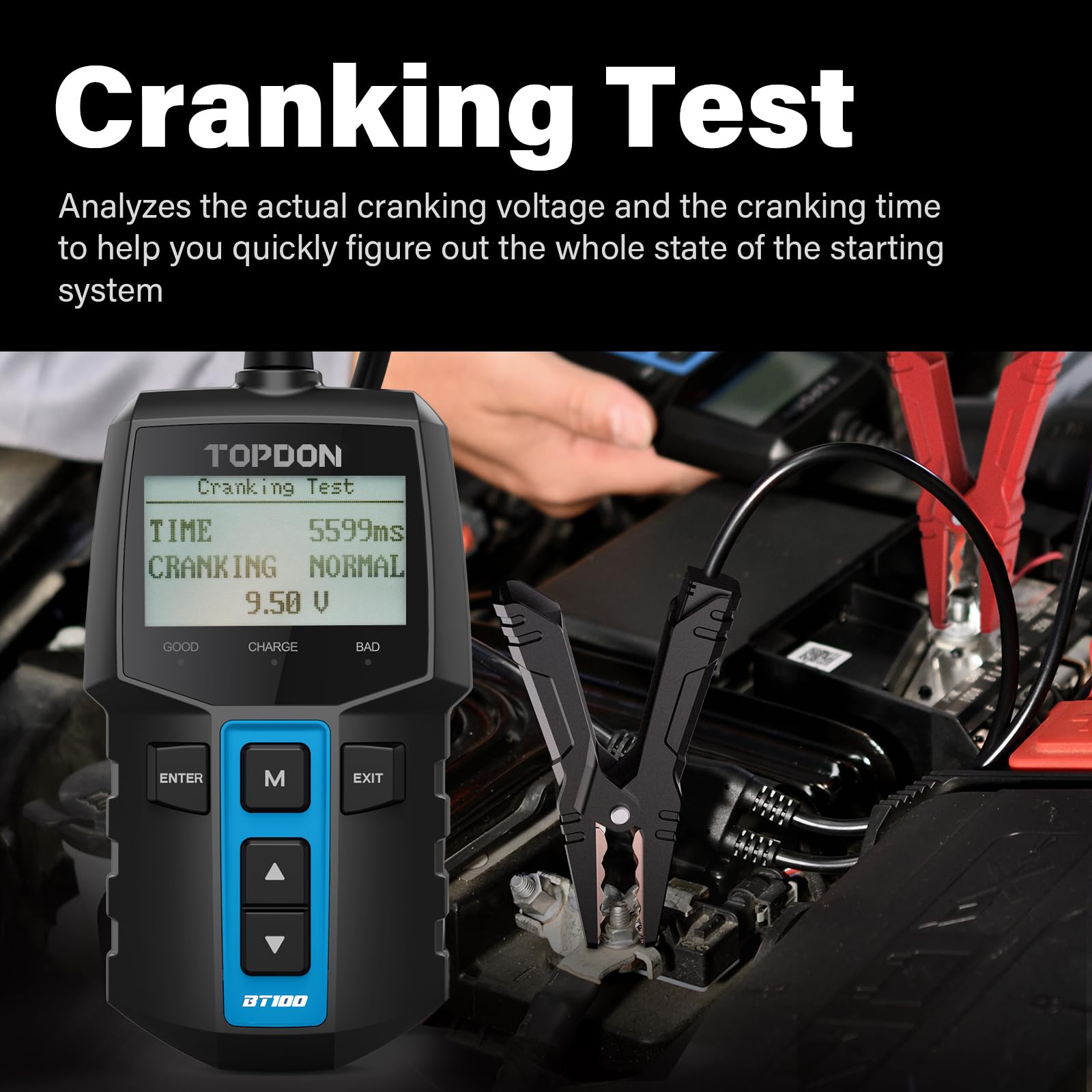Analyseur de batterie numériqu - Car Battery Load Tester Digital Cranking avis et prix