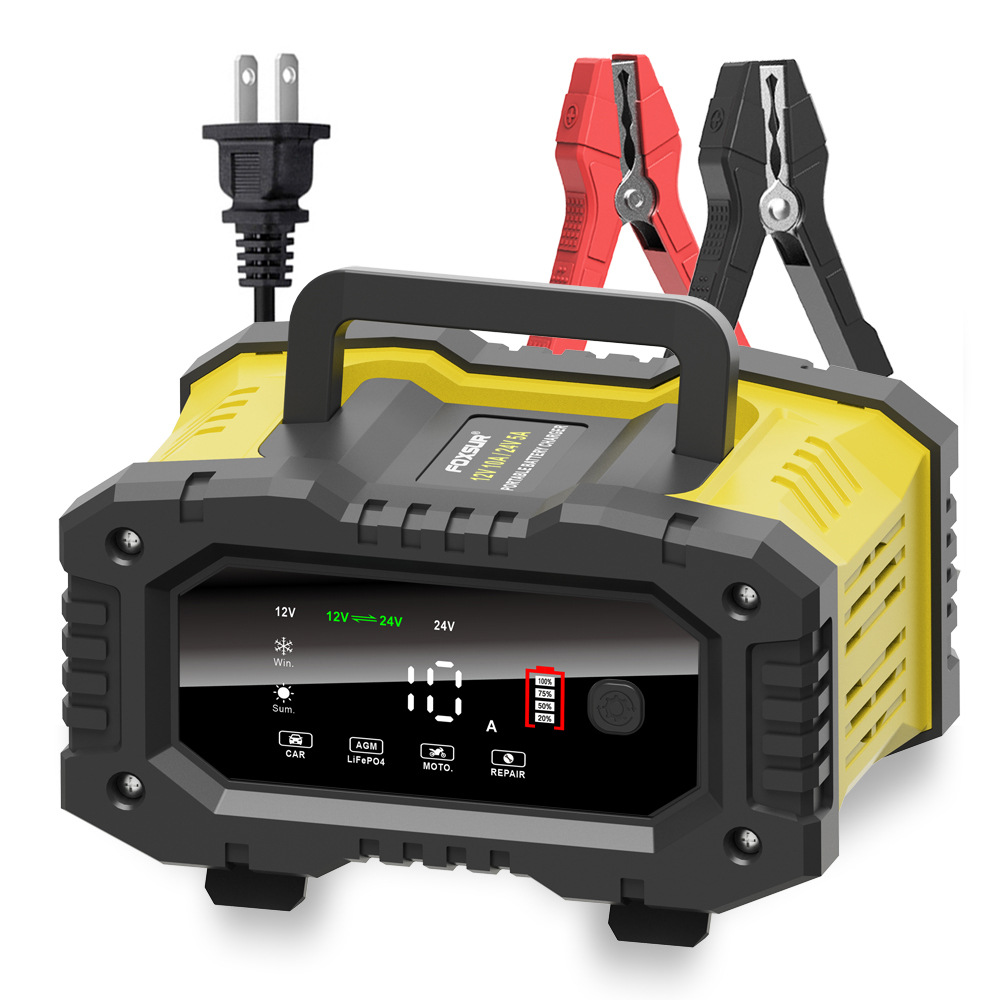 FOXSUR-Chargeur de batterie in - Smart Car Battery Charger 12V 24V 20A avis et prix