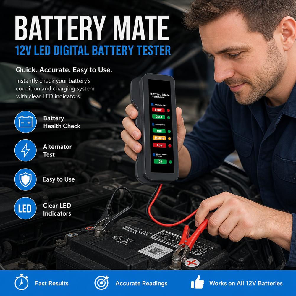 Testeur de batterie de voiture - Alternator Tester Digital Diagnostic Tool avis et prix