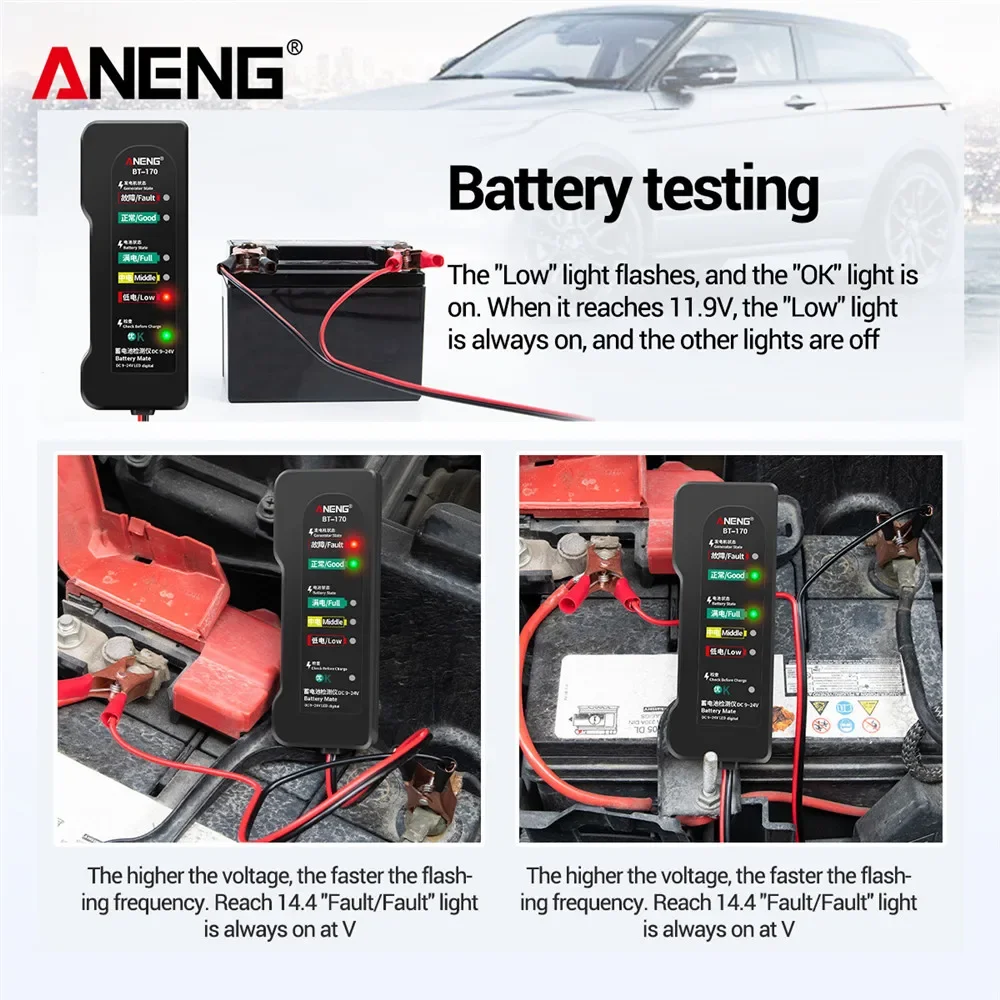 ANENG BT-170 Testeur de voitur - Alternator Tester Digital Diagnostic Tool avis et prix